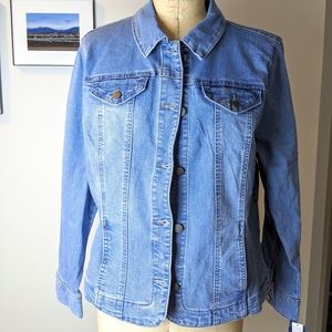 Like new Charter Club Light Blue Jean Jacket w/ Pockets